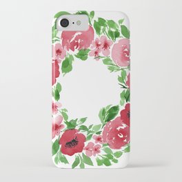 a rush of red florals iPhone Case