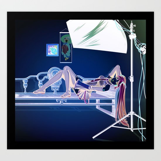 Studio Shoot (Miku Version) Art Print