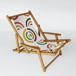 Mid century multicolor retro shapes 3 Sling Chair