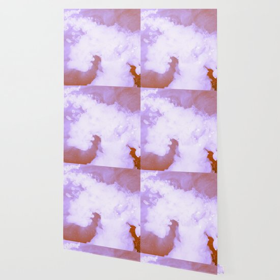 Dreamy Pink And White Rainbow Clouds Wallpaper By Patternfactory Society6