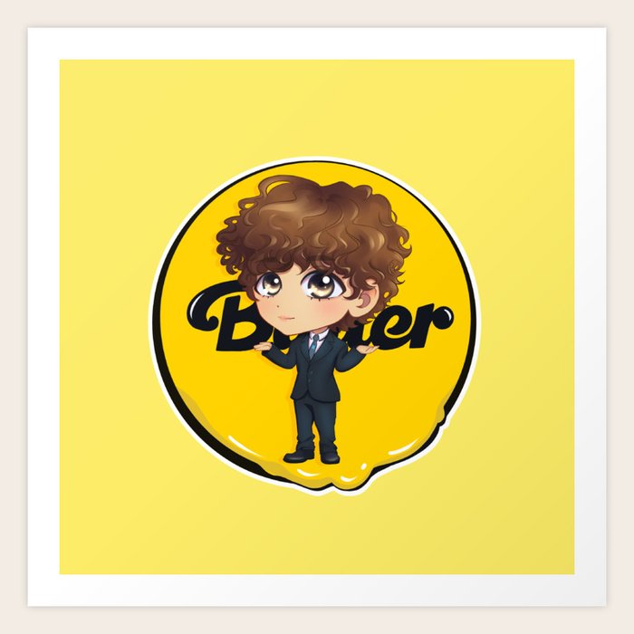bts taehyung butter art print by namugie society6