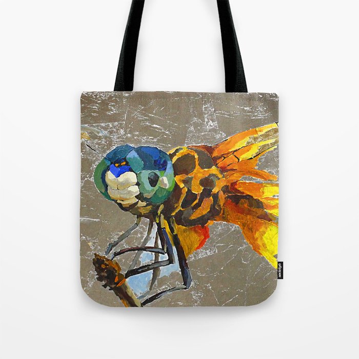 Silver dragonfly Tote Bag