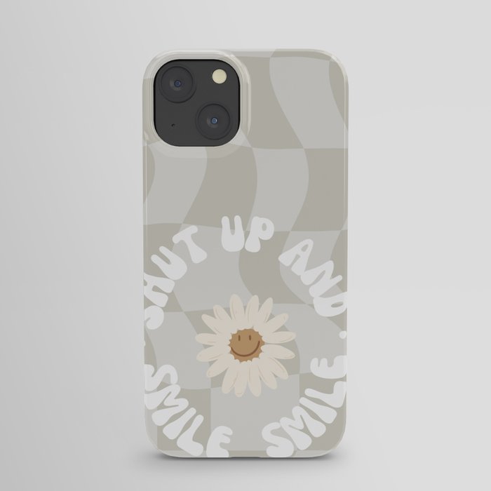 Shut Up and Smile - Retro Minimal Modern Design iPhone Case