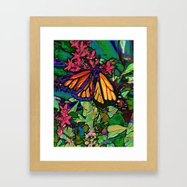 Monarch in the Garden Framed Art Print