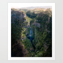 Waterfall among Madeira's mountains Art Print