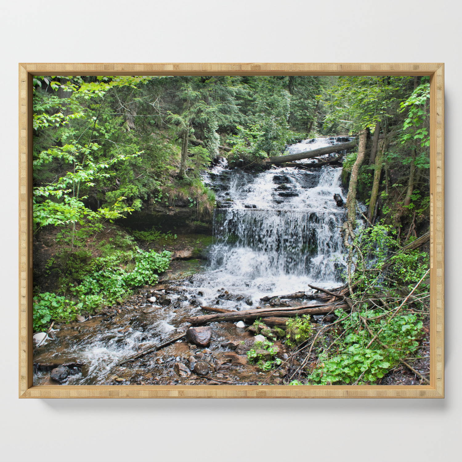 Wagner Falls Munising Michigan Serving Tray By Nancyacarter Society6