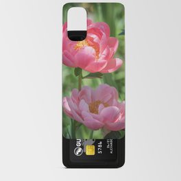 Seeking the Sun Salmon Pink Garden Peony Android Card Case