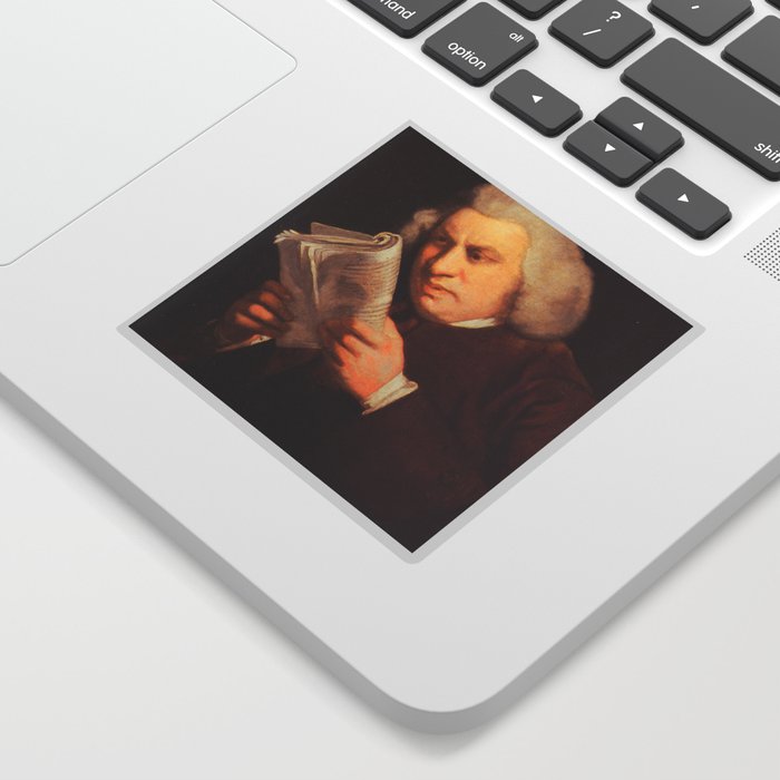 Samuel Johnson Reading Meme Sticker By Colorfuldesigns Society6