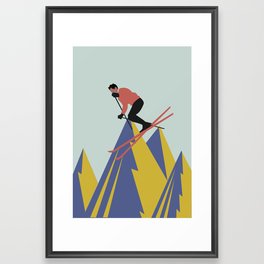 vintage ski poster Framed Art Print