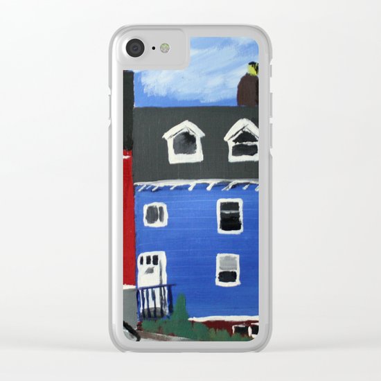 Newfoundland Houses Canada acrylics on canvas Clear iPhone Case