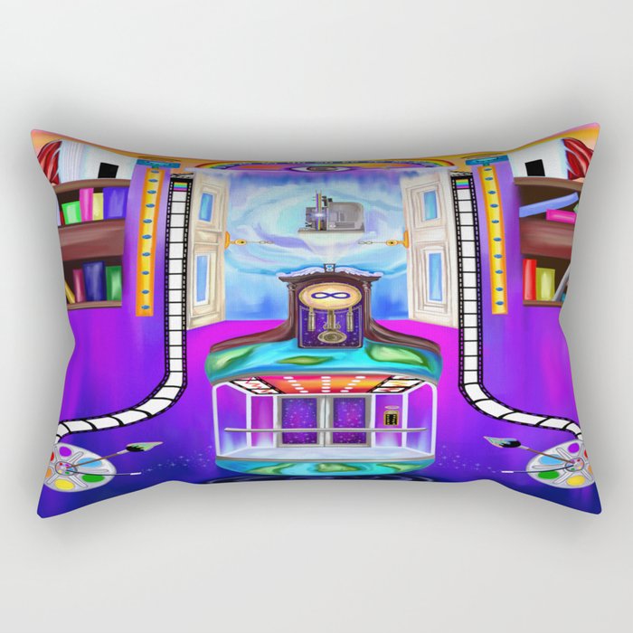 Glass Elevator to Heaven Rectangular Pillow