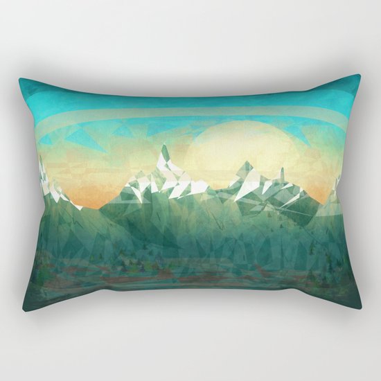 Mountains abowe the blue sky Rectangular Pillow