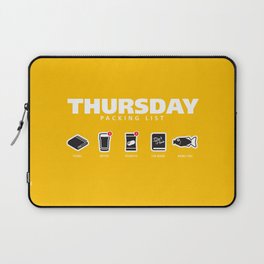 THURSDAY - The Hitchhiker's Guide to the Galaxy Packing List Laptop Sleeve