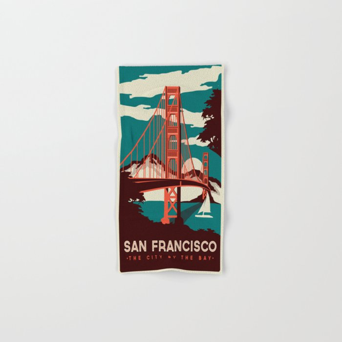 Vintage poster - San Francisco Hand & Bath Towel