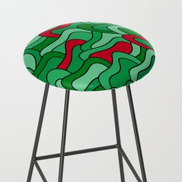 Abstract pattern - green and red. Bar Stool