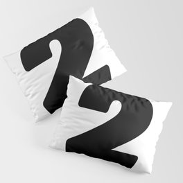 2 (Black & White Number) Pillow Sham