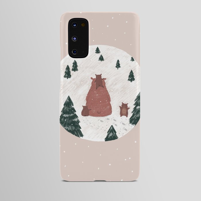 Bear Family Winter Android Case