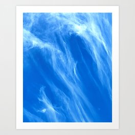 Blue sky. Cool clouds Art Print