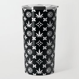 Marijuana tile pattern. Digital Illustration background Travel Mug
