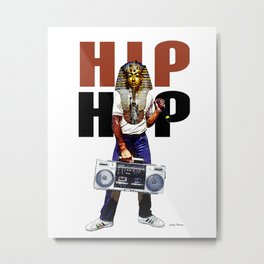 Hip Hop Pharoah Metal Print | Hiphop, 5Elements, Godhop, Classichiphop, Boombox, Drawing, Kingtut, Streetart, 90Shiphop, Abstract 