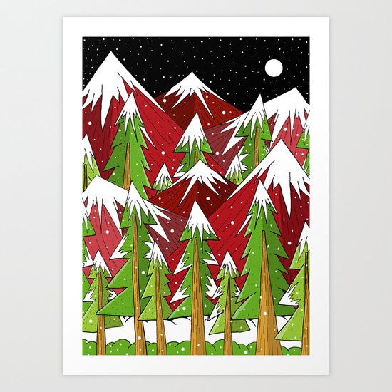 Xmas Mounts Art Print