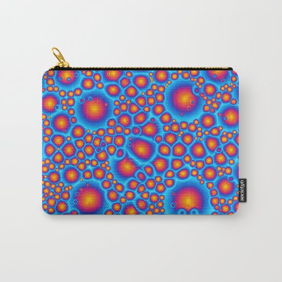 Blue And Orange Bubbles Carry-All Pouch