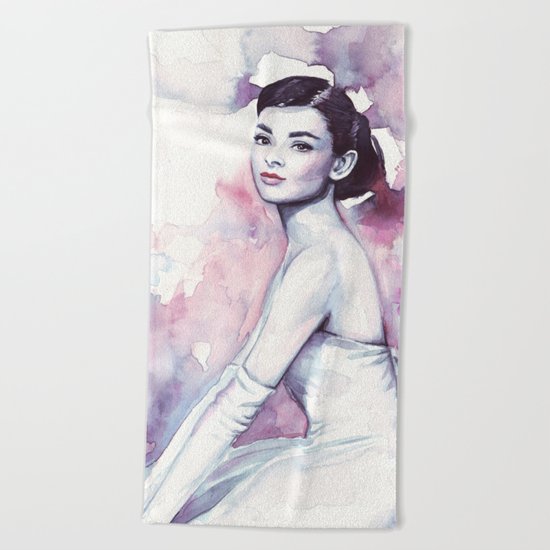 Audrey Hepburn Beach Towel