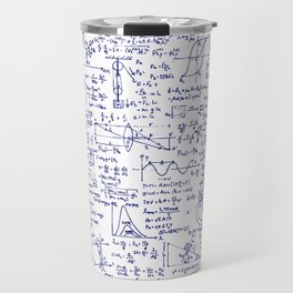 Physics Equations in Blue Pen Travel Mug