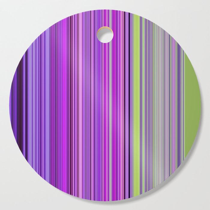  Lime, Purple Stripes Cutting Board