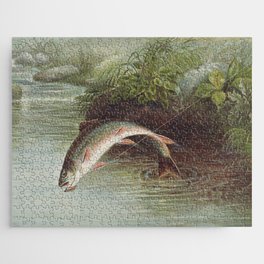 Leaping Brook Trout Jigsaw Puzzle