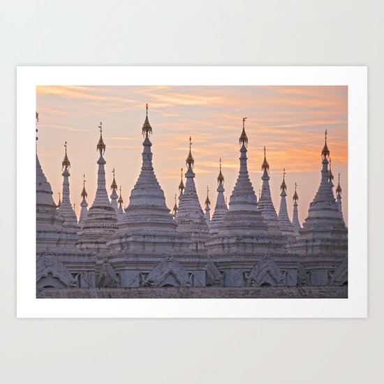 Sandamani Pagoda, Mandalay, Myanmar Art Print