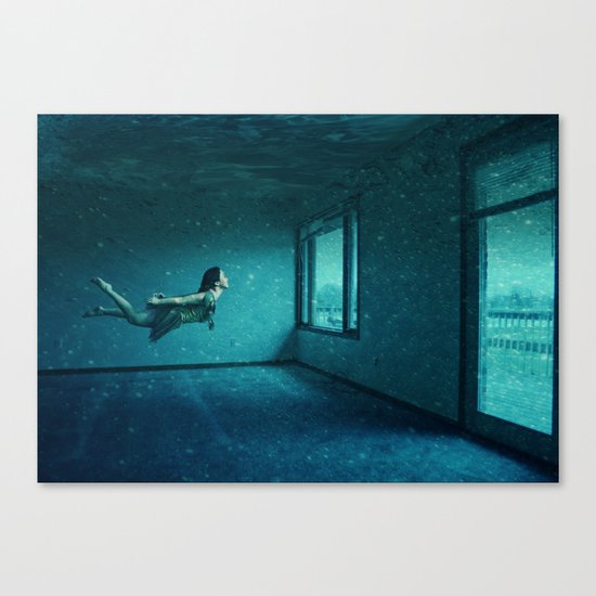 swimming girl Canvas Print