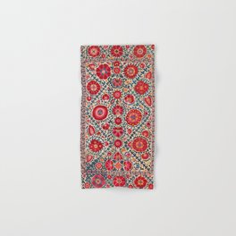 Kermina Suzani Uzbekistan Embroidery Print Hand & Bath Towel