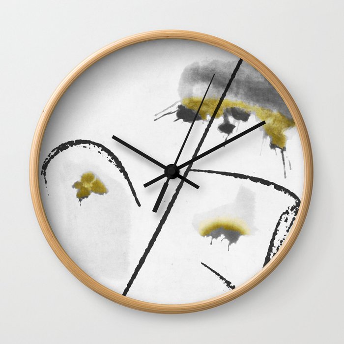 floral abstract art Wall Clock