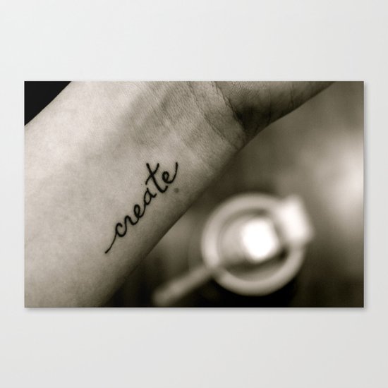"create" Canvas Print