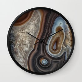 Mocha swirl Agate Wall Clock