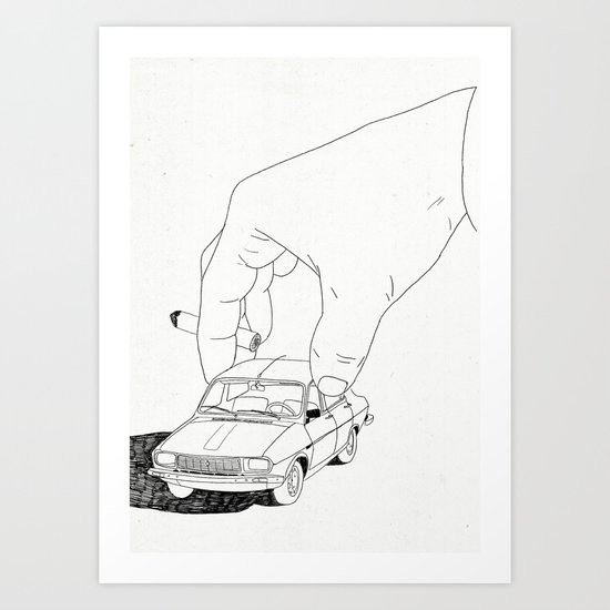 Driving home Art Print
