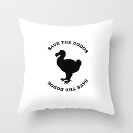 save the dodos Throw Pillow