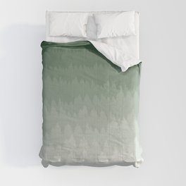 Green Ombré Forest Comforter