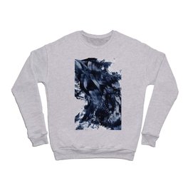 Dark Navy Gray Acrylic Abstract Painting 2 Crewneck Sweatshirt