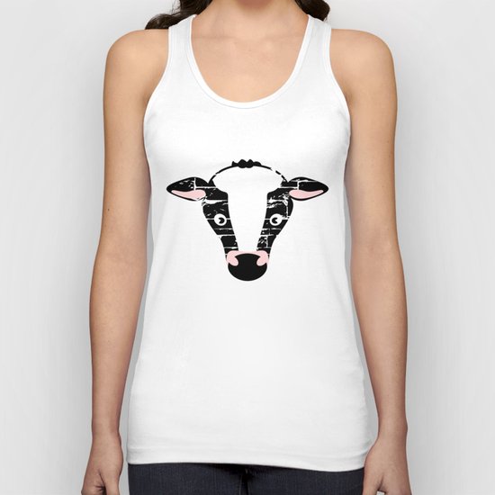 Cute Cow Face Unisex Tank Top