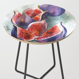 Fig Watercolor Fruits Side Table