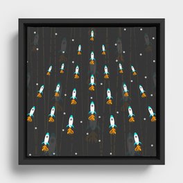 Space Travel Framed Canvas