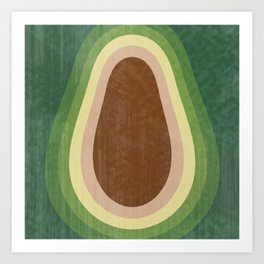 Free Shavacado - Retro Fruit Art Print | Avocado, Hippie, Free, Fruit, Relax, Retro, Graphicdesign, 70S, Chill, Shovacado 