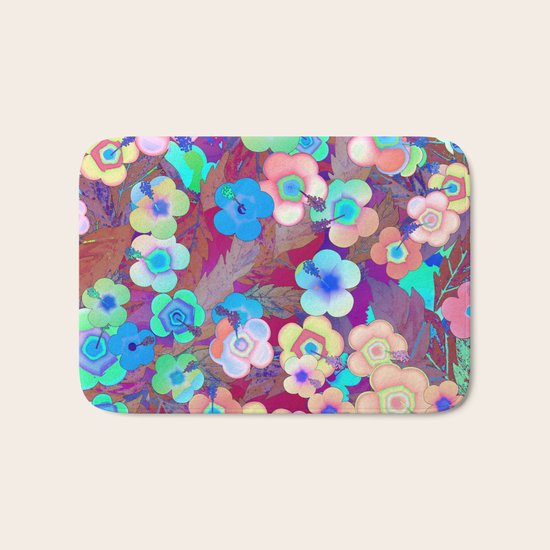 Hippie Hibiscus Bath Mat