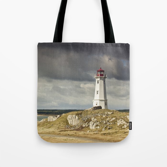 Louisbourg Lighthouse Tote Bag