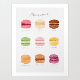 French Macarons Art Print
