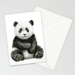 Panda Baby Watercolor Stationery Card