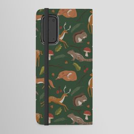Woodland Animals Forest Green Android Wallet Case