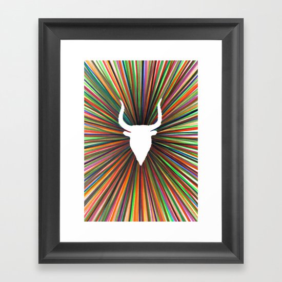 bull radiant color Framed Art Print